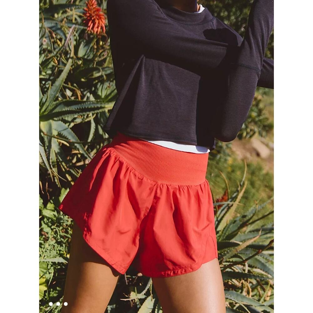 Free People Movement Carpe Diem Shorts Grapefruit Crush Orange L